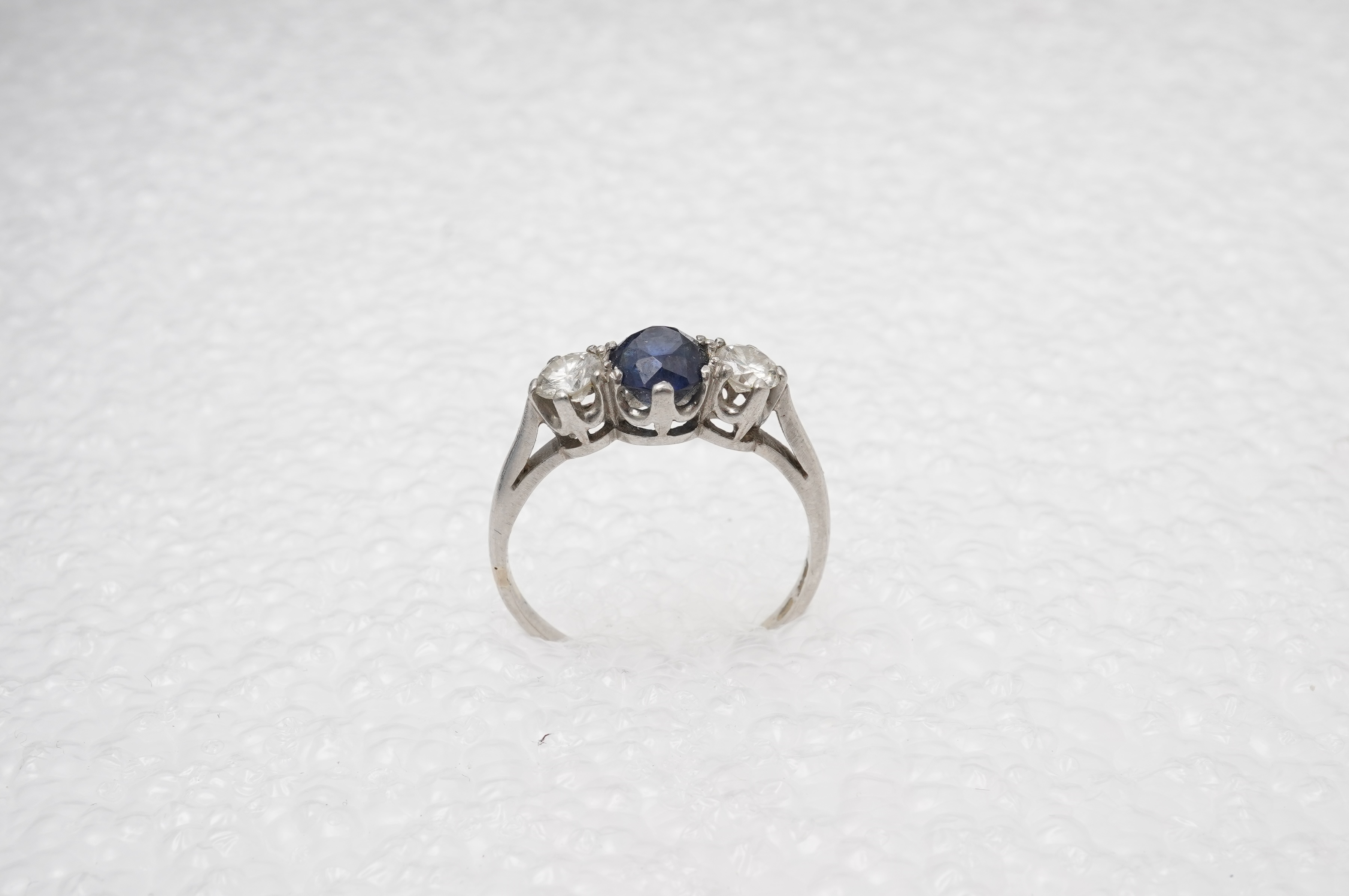 A sapphire and diamond ring